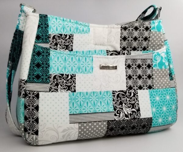 Teal/Black Patchwork Bag