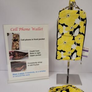 Yellow Flower Cell Phone Wallet
