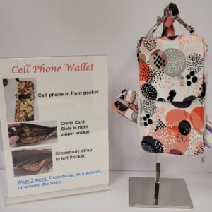 Peach Swirls Cell Phone Wallet