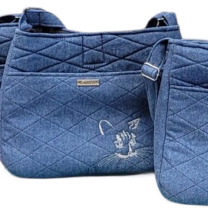 Quilted Denim Embroidery Bags