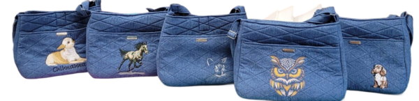 Quilted Denim Embroidery Bags